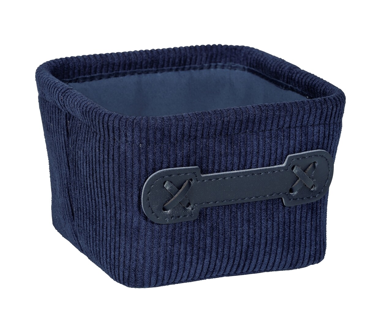 Cos depozitare, Wenko, Anela mini, 14 x 9 x 14 cm, poliester, bleumarin - imagine 4